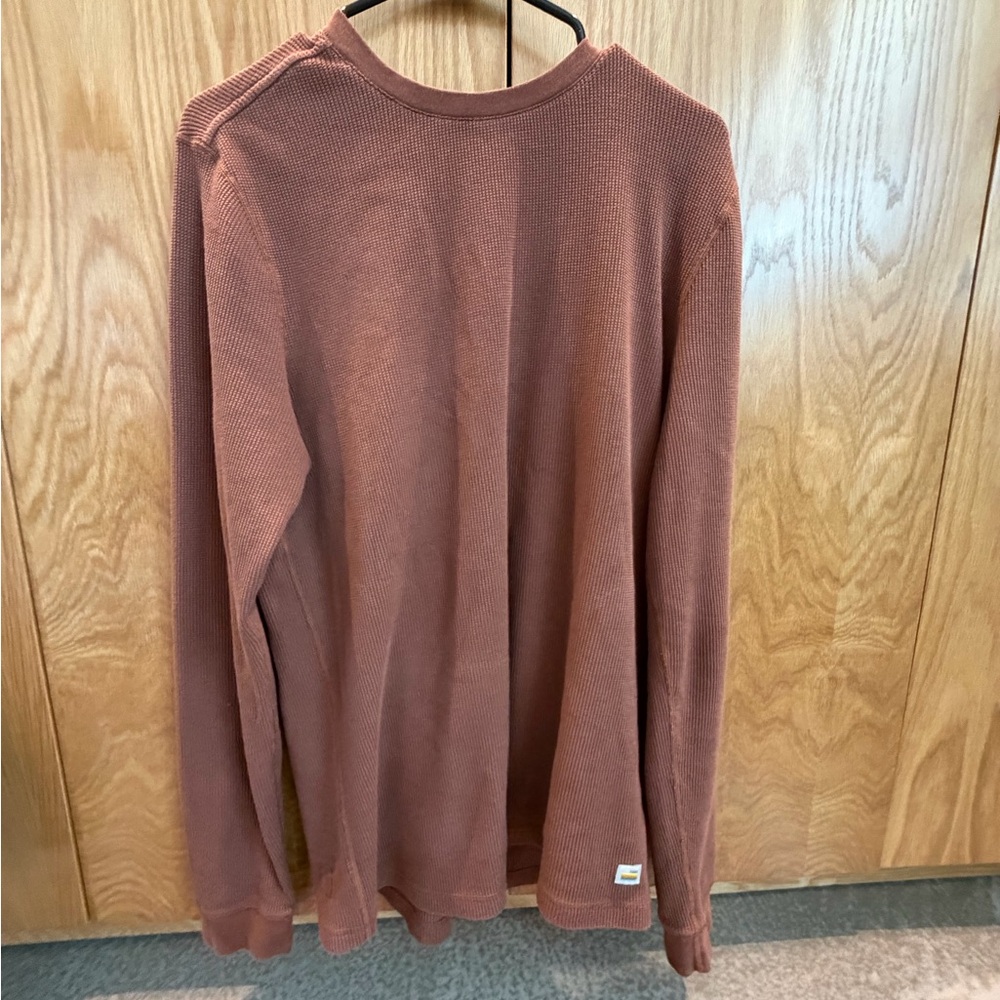 Vuori Men's Crewneck Sweater in Rust